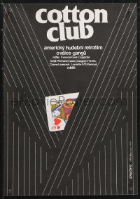 9z0452 COTTON CLUB Czech 11x16 1986 Francis Ford Coppola, Weber art of suit & poker playing card!