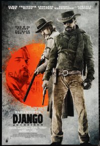 9z1275 DJANGO UNCHAINED advance DS 1sh 2012 cast image of Jamie Foxx, Christoph Waltz, and DiCaprio!