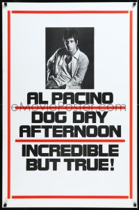 9z1276 DOG DAY AFTERNOON teaser 1sh 1975 Al Pacino, Sidney Lumet bank robbery crime classic!