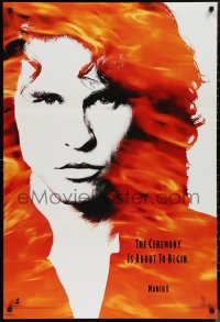 9z1277 DOORS teaser 1sh 1990 cool image of Val Kilmer as Jim Morrison, directed by Oliver Stone!