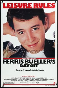 9z1284 FERRIS BUELLER'S DAY OFF 1sh 1986 c/u of Matthew Broderick in John Hughes teen classic!