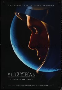 9z1289 FIRST MAN teaser DS 1sh 2018 October 12, journey to the moon, Gosling as Armstrong!