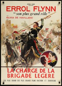 9z0584 CHARGE OF THE LIGHT BRIGADE French 23x32 R1960s Errol Flynn, Olivia De Havilland, Curtiz