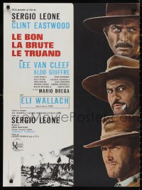 9z0587 GOOD, THE BAD & THE UGLY French 23x31 R1970s Clint Eastwood, Lee Van Cleef, Sergio Leone!