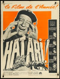 9z0589 HATARI French 24x31 1962 Howard Hawks, great images of John Wayne in Africa!