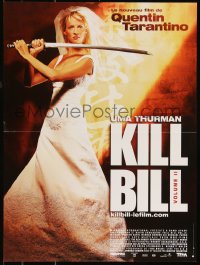 9z0625 KILL BILL: VOL. 2 French 16x21 2004 sexy Uma Thurman with katana, Quentin Tarantino!