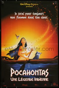 9z0635 POCAHONTAS French 16x24 1995 Disney, the famous Native American Indian with John Smith!