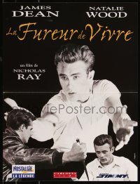 9z0637 REBEL WITHOUT A CAUSE French 16x21 R1990s Nicholas Ray, James Dean, bad boy from a good family!