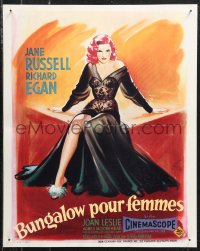 9z0638 REVOLT OF MAMIE STOVER French 18x22 1956 great Grinsson art of super sexy Jane Russell!