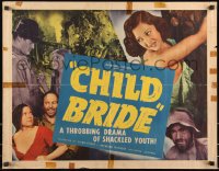 9z0656 CHILD BRIDE 1/2sh 1938 scared sexy women, a throbbing drama of shackled youth, rare!