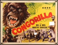 9z0660 CONGORILLA 1/2sh R1946 Osa & Martin Johnson, giant apes fighting, red title, ultra rare!
