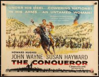 9z0663 CONQUEROR style A 1/2sh 1956 barbarian John Wayne & sexy Susan Hayward, ultra rare!