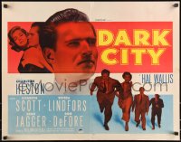 9z0666 DARK CITY 1/2sh 1950 introducing Heston, Scott, Chicago film noir!