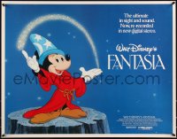 9z0680 FANTASIA 1/2sh R1982 Walt Disney, great image of Mickey Mouse from Sorcerer's Apprentice!