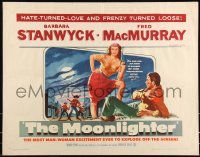 9z0708 MOONLIGHTER 3D 1/2sh 1953 art of sexy Barbara Stanwyck & Fred MacMurray coming off screen!