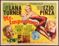9z0709 MR. IMPERIUM style A 1/2sh 1951 art of super sexy Lana Turner & singer Ezio Pinza!