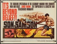 9z0734 SON OF SAMSON 1/2sh 1962 artwork of strongman Mark Forest, sexy Chelo Alonso, Italian!