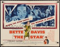 9z0735 STAR 1/2sh 1953 great art of Hollywood actress Bette Davis holding Oscar statuette!
