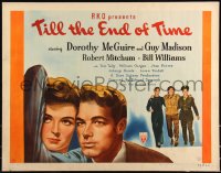 9z0745 TILL THE END OF TIME style A 1/2sh 1946 Dorothy McGuire, Guy Madison, early Robert Mitchum