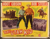 9z0749 UTAH KID 1/2sh 1944 Hoot Gibson, Bob Steele, western, rare yellow style!