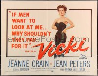 9z0752 VICKI 1/2sh 1953 if men look at sexy bad girl Jean Peters, she'll make them pay for it!
