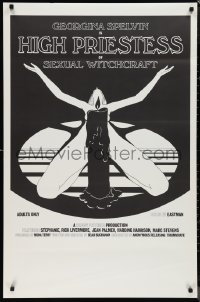 9z1315 HIGH PRIESTESS OF SEXUAL WITCHCRAFT 1sh 1973 Georgina Spelvin, sexy art of woman w/candle!