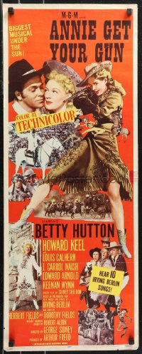 9z0760 ANNIE GET YOUR GUN insert R1956 Betty Hutton as the greatest sharpshooter, Howard Keel