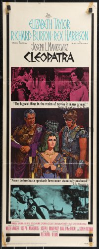 9z0779 CLEOPATRA insert 1964 Elizabeth Taylor, Richard Burton, Rex Harrison, Howard Terpning art!