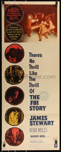 9z0796 FBI STORY insert 1959 great images of detective Jimmy Stewart & Vera Miles!