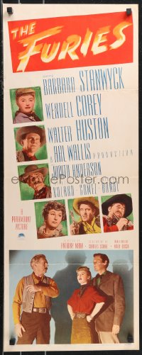 9z0802 FURIES insert 1950 Barbara Stanwyck, Wendell Corey, Walter Huston, Anthony Mann directed!