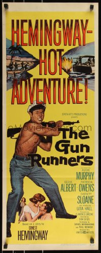 9z0809 GUN RUNNERS insert 1958 Audie Murphy, directed by Don Siegel, written by Ernest Hemingway!
