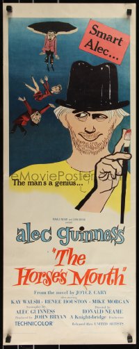 9z0815 HORSE'S MOUTH insert 1959 great artwork of Alec Guinness, the man's a genius!