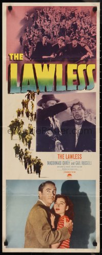 9z0831 LAWLESS insert 1950 MacDonald Carey, Gail Russell, directed by Joseph Losey, young Lalo Rios!