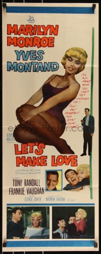 9z0832 LET'S MAKE LOVE insert 1960 great images of super sexy Marilyn Monroe & Yves Montand!