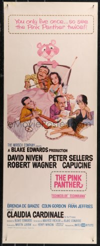 9z0852 PINK PANTHER insert 1964 wacky art of Peter Sellers & David Niven by Jack Rickard!