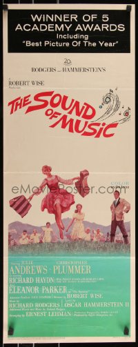 9z0882 SOUND OF MUSIC insert 1965 classic Howard Terpning art of Julie Andrews & top cast!