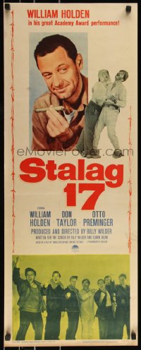 9z0884 STALAG 17 insert R1959 William Holden, Robert Strauss, Billy Wilder WWII POW classic!