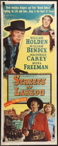 9z0888 STREETS OF LAREDO insert 1949 William Holden, William Bendix, Macdonald Carey, Mona Freeman