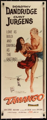 9z0892 TAMANGO insert 1959 sexy Dorothy Dandridge hates Curt Jurgens, interracial romance!