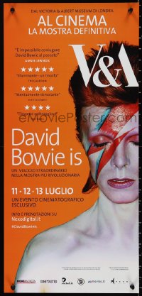 9z0494 DAVID BOWIE IS HAPPENING NOW advance Italian locandina 2014 July, image as Ziggy Stardust!