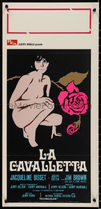 9z0506 GRASSHOPPER Italian locandina 1970 Symeoni dayglo art of sexy naked Jacqueline Bisset & rose!