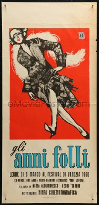 9z0511 MAD YEARS Italian locandina 1961 Alexandresco, great artwork of sexy dancing flapper girl!