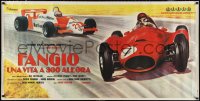 9z0015 FANGIO UNA VITA A 300 ALL'ORA Italian 28x55 1980 early Formula 1 racing art, ultra rare!