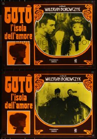9z0562 GOTO ISLAND OF LOVE set of 6 Italian 19x26 pbustas R1982 Borowczyk's Goto, l'Ile d'amour!