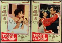 9z0569 TENDER IS THE NIGHT set of 5 Italian 20x28 pbustas 1961 Jones & Jason Robards Jr. in Paris!