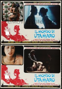9z0566 UTAMARO'S WORLD set of 6 Italian 19x26 pbustas 1982 Utamaro: Yume to shiriseba!