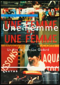 9z1069 WOMAN IS A WOMAN Japanese 29x41 R1997 Jean-Luc Godard's Une femme est une femme!