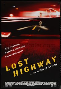 9z1364 LOST HIGHWAY int'l 1sh 1997 David Lynch, split image of Bill Pullman & Patricia Arquette!
