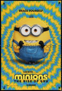 9z1377 MINIONS: THE RISE OF GRU advance DS 1sh 2021 CGI sequel, colorful image, brace yourself!