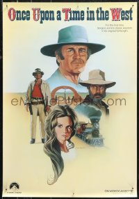 9z0366 ONCE UPON A TIME IN THE WEST 17x25 video poster R1984 Sergio Leone, Cardinale, Batchelled art!